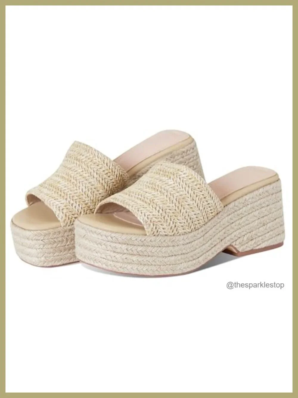 Espadrille Platform Wedge Sandals Women Non-Slip PU Leather